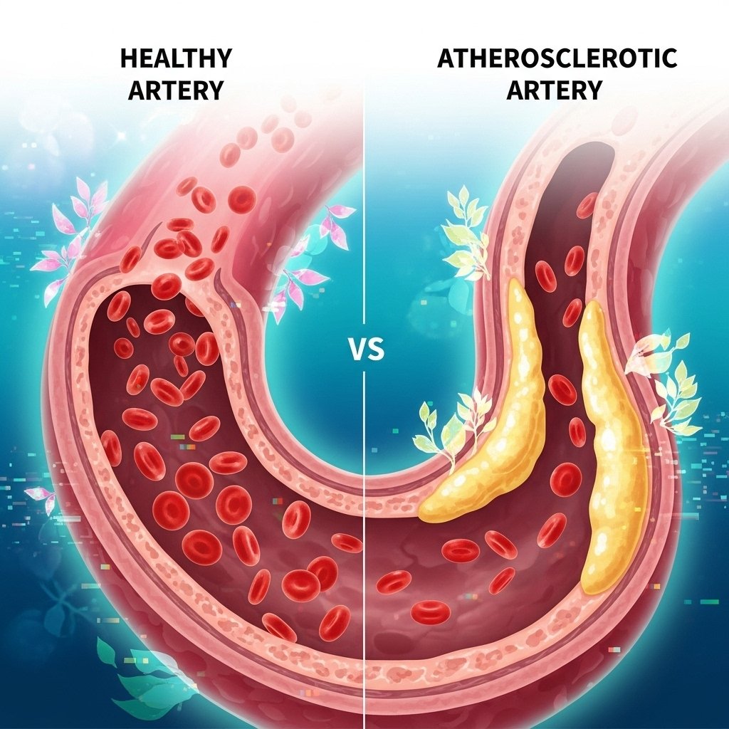 Healthy vs. atherosclerotic artery comparison